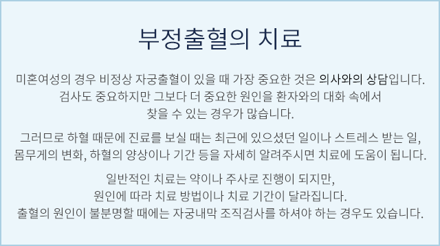 부정출혈의 치료