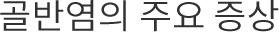 골반염의 주요 증상
