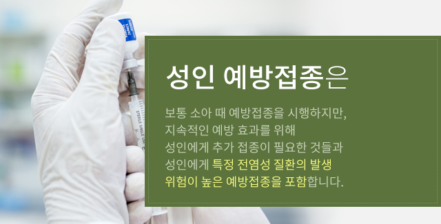 성인 예방접종은?